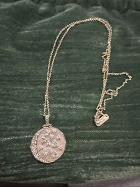 Melinda Maria and Crystal Disc Pendant Necklace